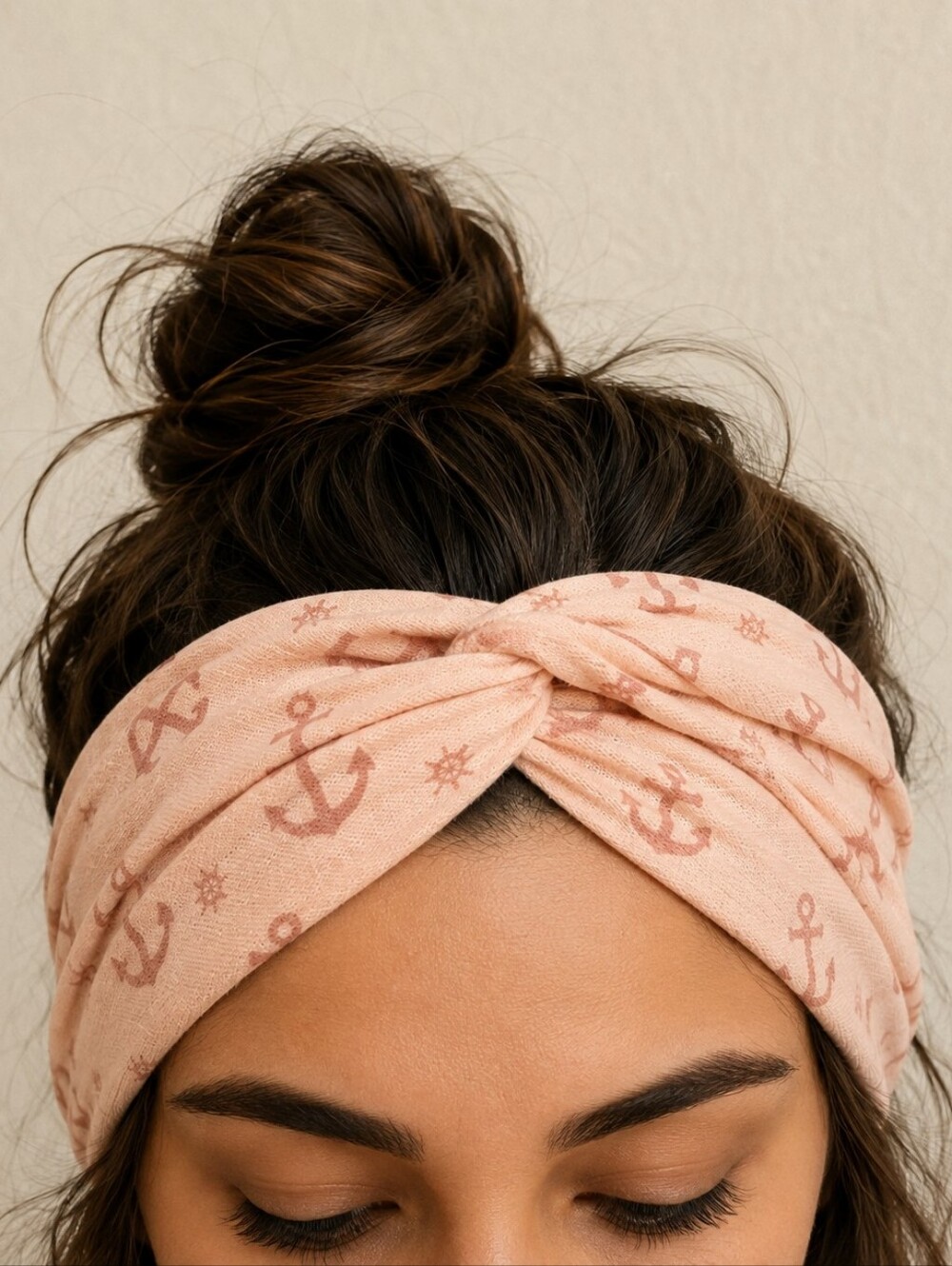 Pink Nautical Knot Twisted Headband